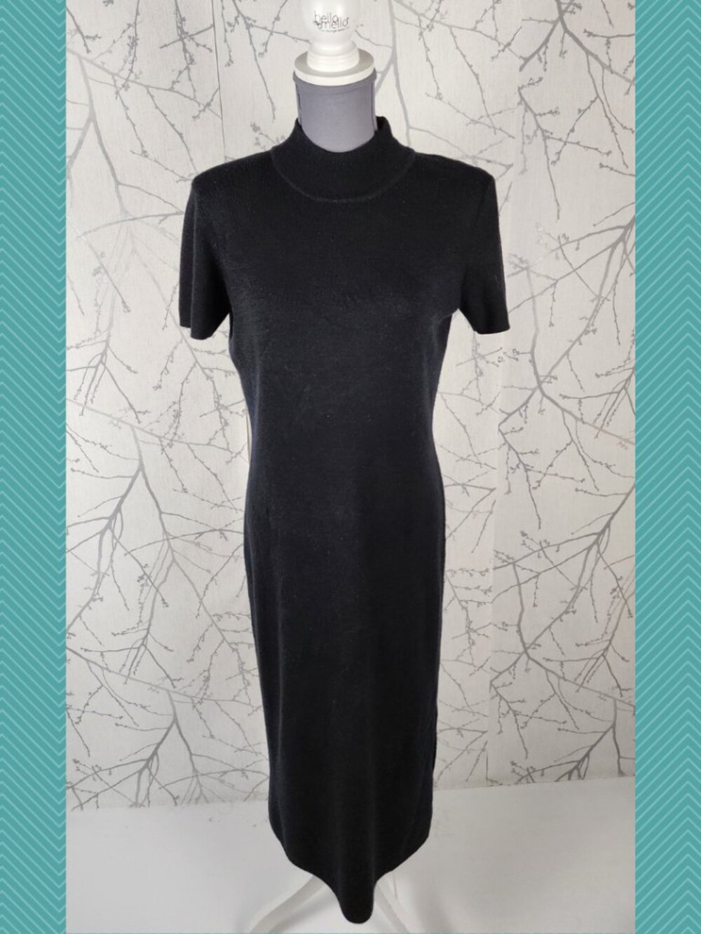 Repeat Ivory Merino Wool Ribbed Knit Batwing Tunic Sweater